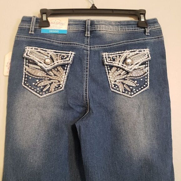 Faded Glory Mid Rise skinny jeans size 16 NWT - Picture 5 of 9